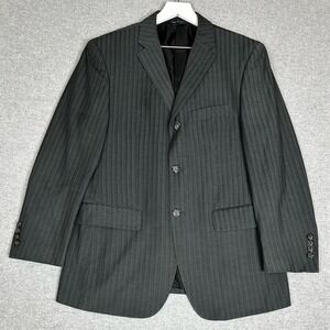 Angelo Rossi Blazer Jacket Mens Small 38 Pinstripe Hand Tailored Formal Suit
